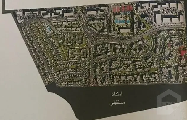 خريطة موقع شقة للبيع في ديستريكت 5 بحديقة خاصة داخل الكمبوند.