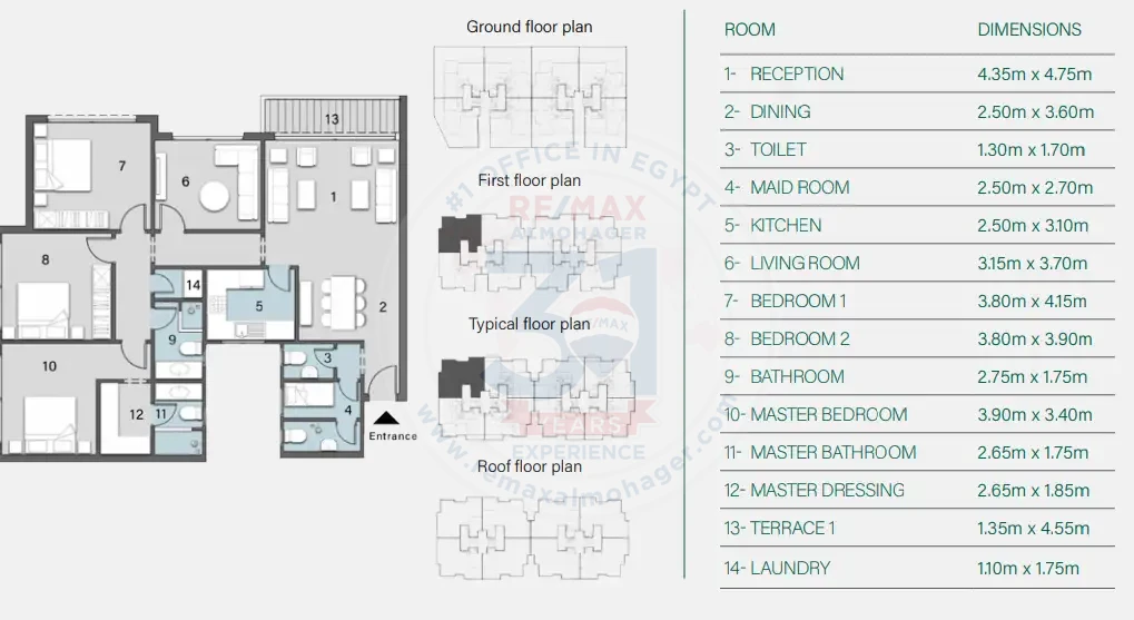 Apartment 4 bedrooms for sale in Aster Compound in New Cairo