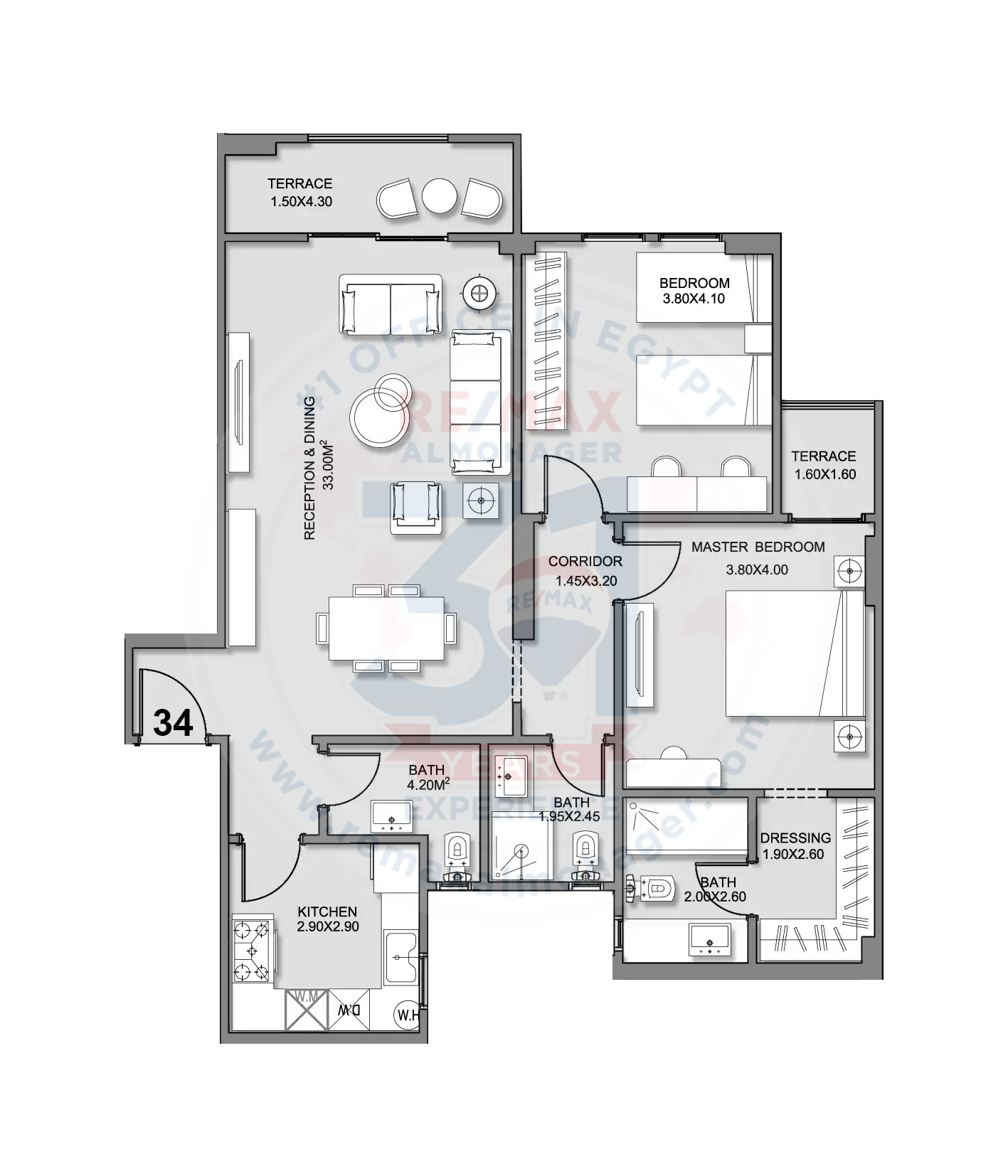 Apartment for sale in installments in 90 Avenue Compound