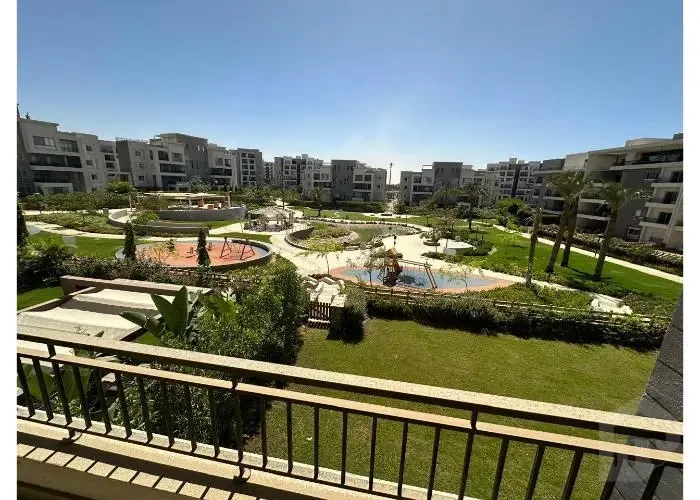 Green view from a finished apartment for sale in Cairo Festival City