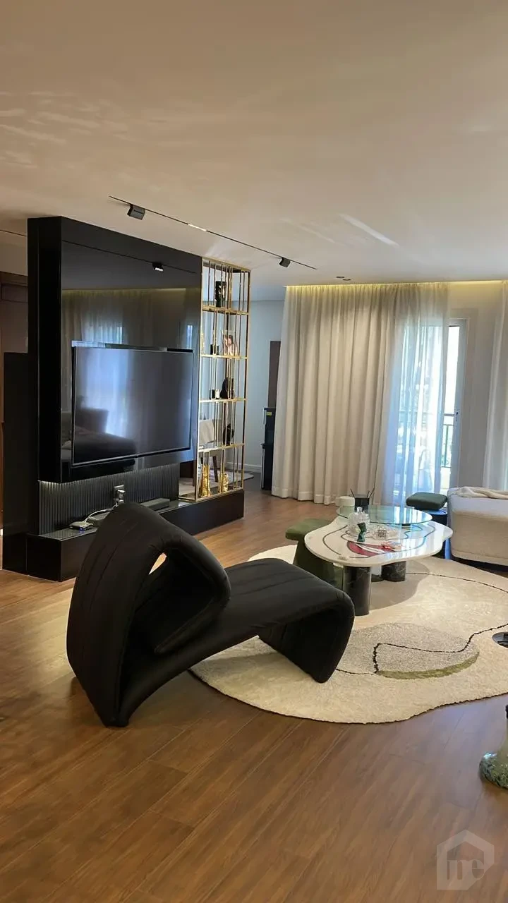 Living room in a ready apartment for sale in Taj City 145m