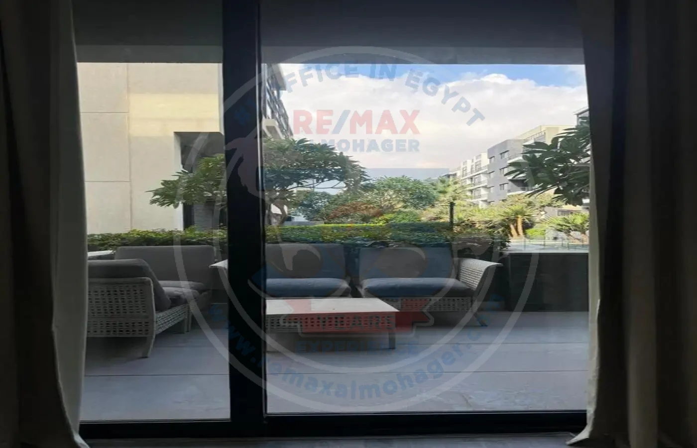 Terrace in apartment for sale in Waterway 1 Compound