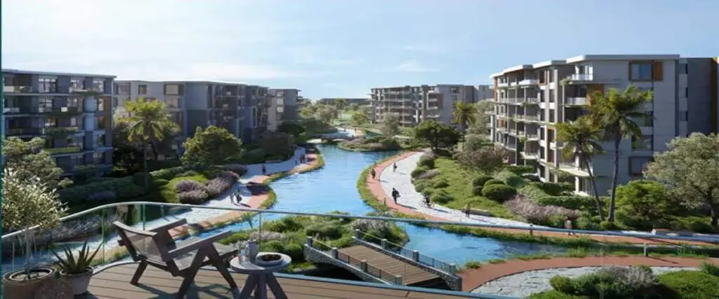 Lagoon view apartment for sale by installment at palm hills new cairo