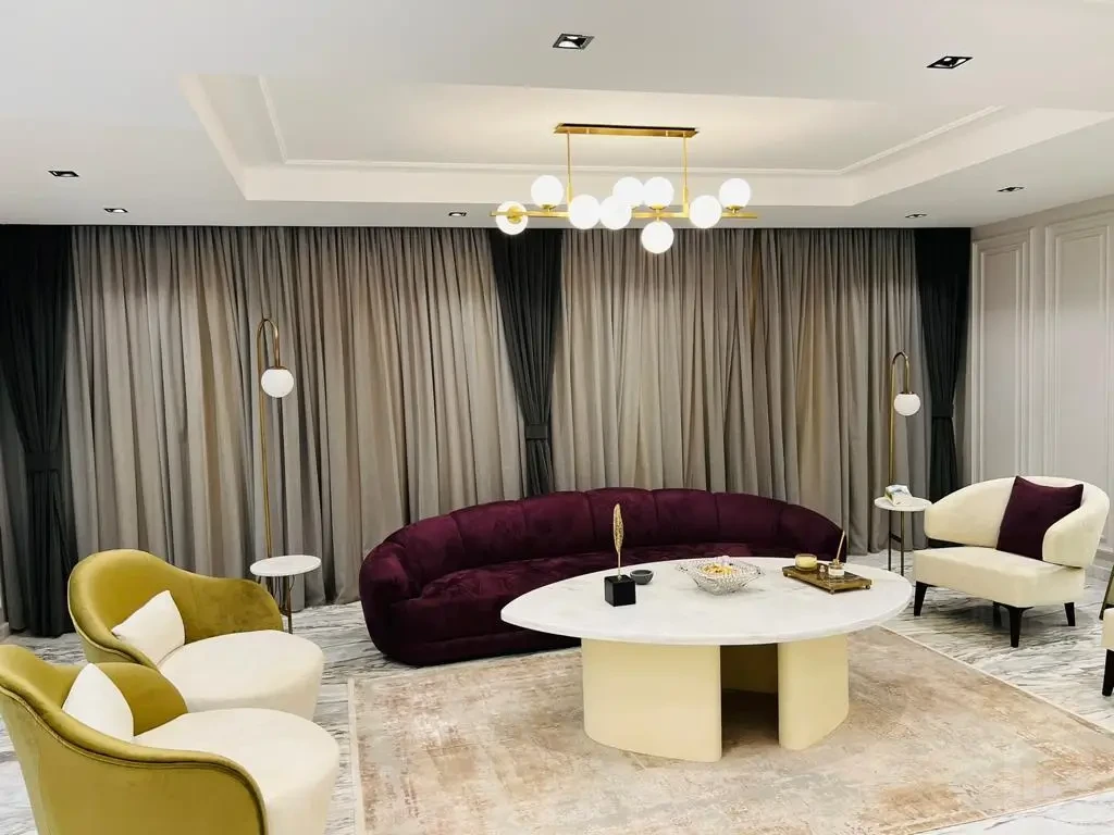 Apartment for sale in Dokki spacious furnished living room with direct Shooting Club view