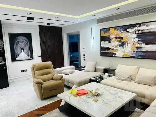 Apartment for sale in Dokki elegant living room with luxury finishing and modern design