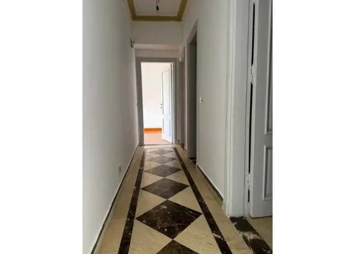 Luxury marble floor corridor in an apartment for sale in New Cairo