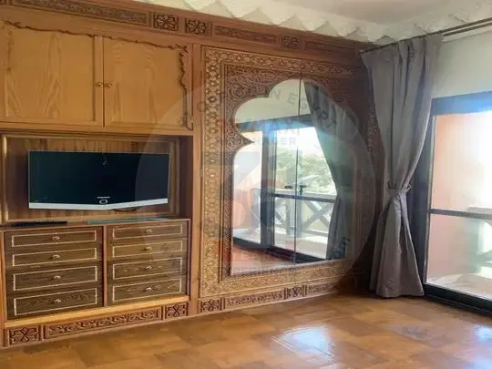 Villa for sale in Sheikh Zayed room with luxury wooden finishing and interior view