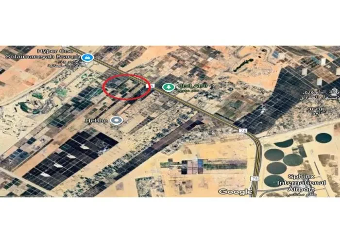 t land in New Sphinx City, located on Cairo–Alexandria Desert Road