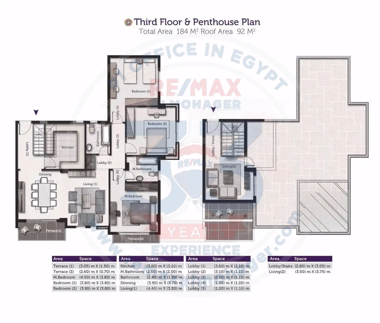 Penthouse for rent in Galleria Moon Valley