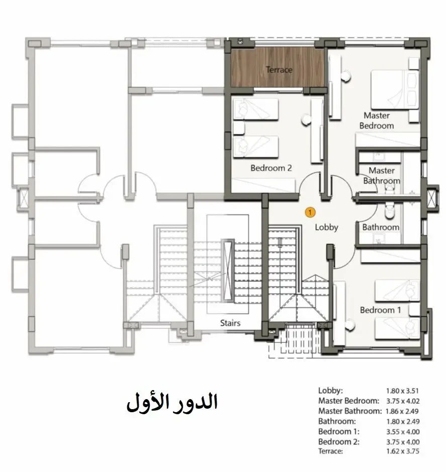 فيلا دوبليكس 4 غرف للبيع في راس الحكمة