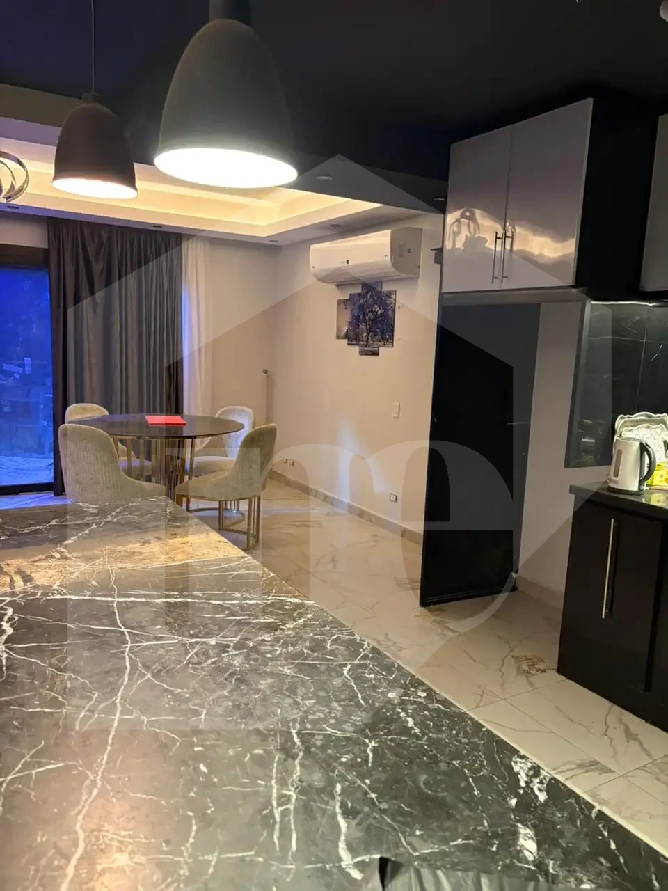 Townhouse for sale in Hyde Park compound 160 sqm open dining area and kitchen with modern finishing