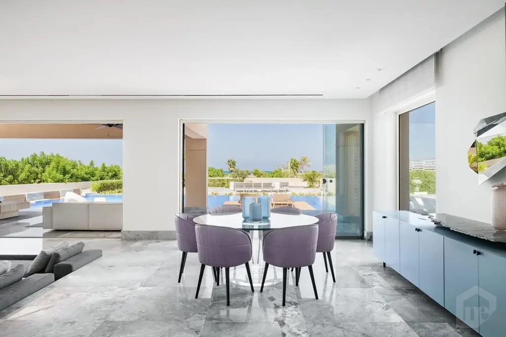 Dining area with terrace view in Hacienda Bay North Coast villa