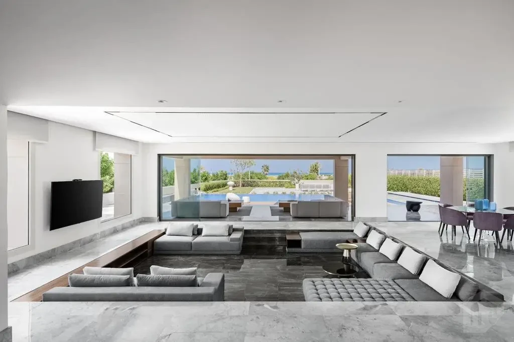 Panoramic living room view in villa for sale Hacienda Bay North Coast